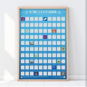 100 Things To Do Scratch Off Bucket List Poster NIB